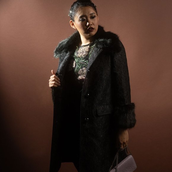 Kate Spade Metallic Jacquard Coat - Size 4 - Picture 1 of 9